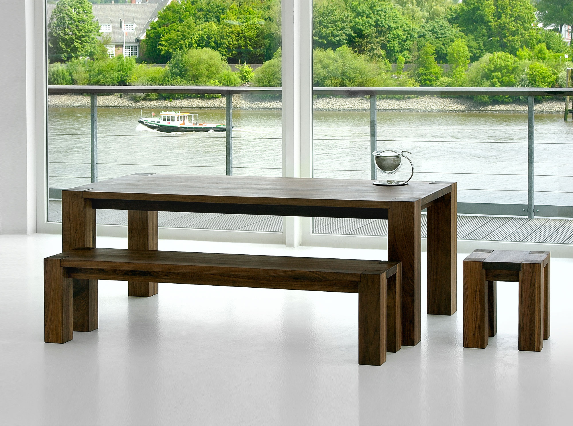 Massivholz Hocker TAURUS 4 B11X11 1454 Maßgefertigt aus Massivholz von vitamin design